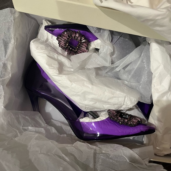 Good American Purple Pumps Size 7.5 - Picture 5 of 10